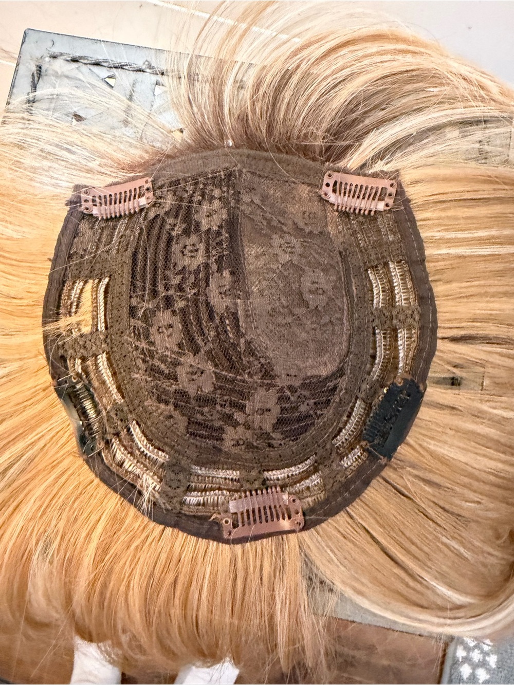 Light Blonde Women's Clip-In Topper Hairpiece